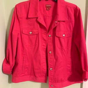 Chaps Hot Pink Denim Jacket